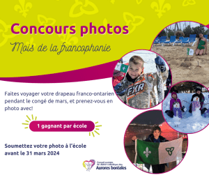 Concours photos 2024 sur le drapeau franco-ontairen.