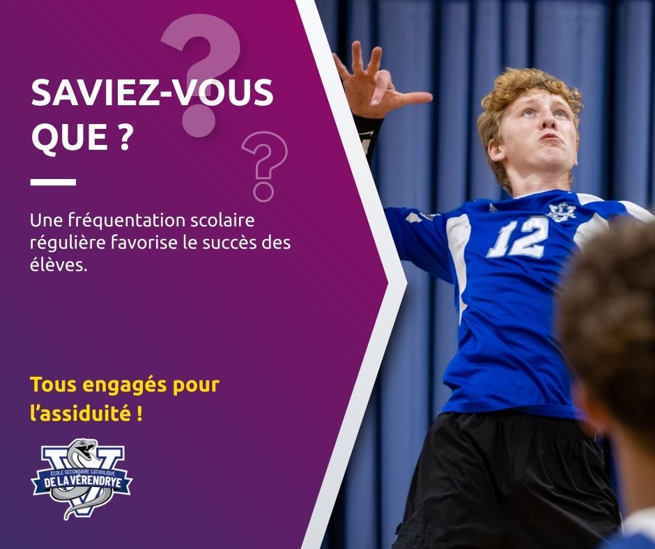 Élève école de la Vérendrye entrain de jouer au Volley ball