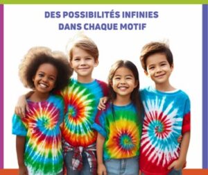 Journée mondiale de l'autisme aux couleurs de vêtements teint par nœuds