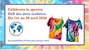 Journée mondiale de l'autisme aux couleurs de vêtements teint par nœuds